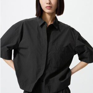 Uniqlo Nylon boxy short shirt | half sleeve, small